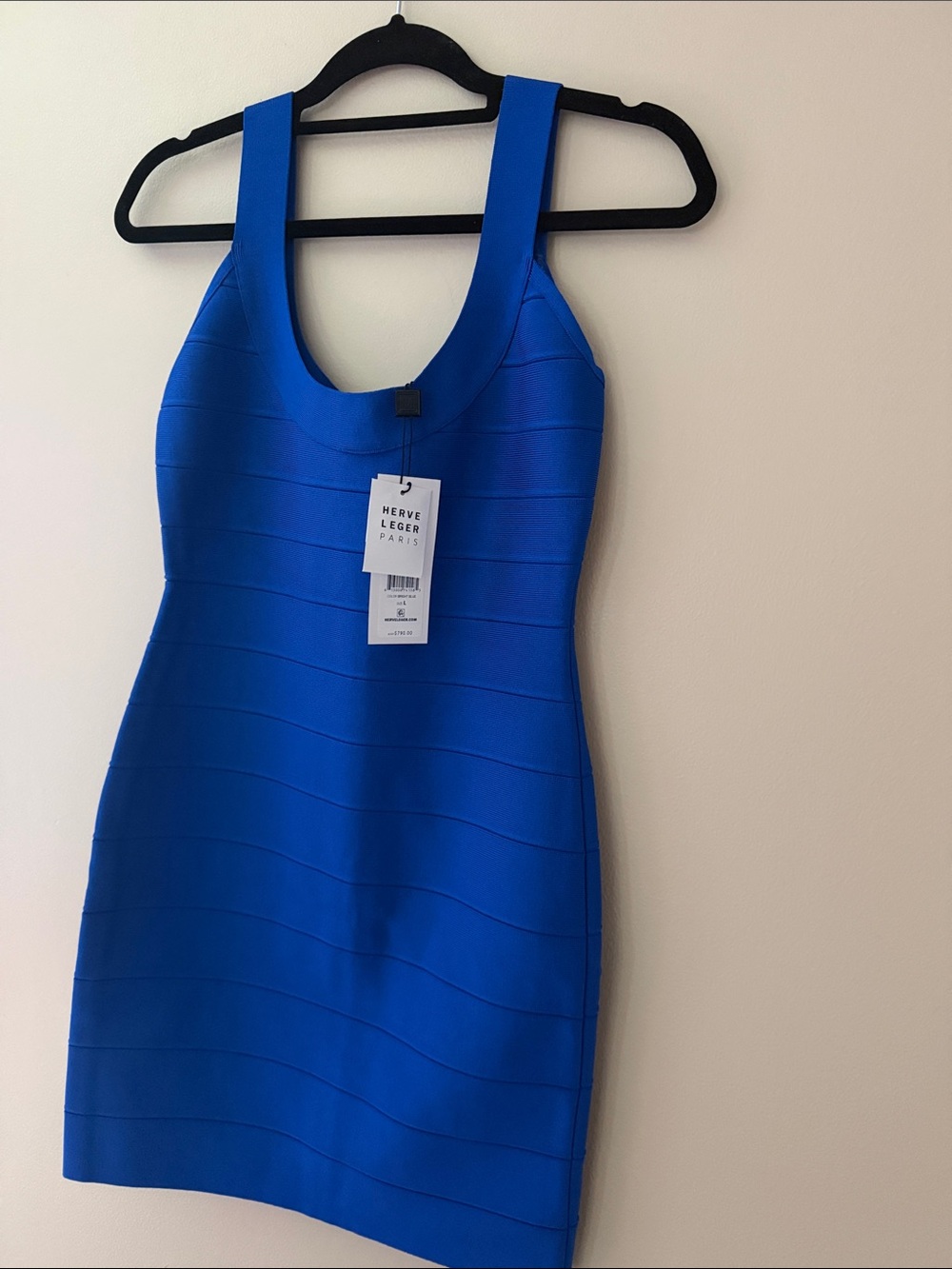 Herve Leger Electric Blue Bandage Mini Dress